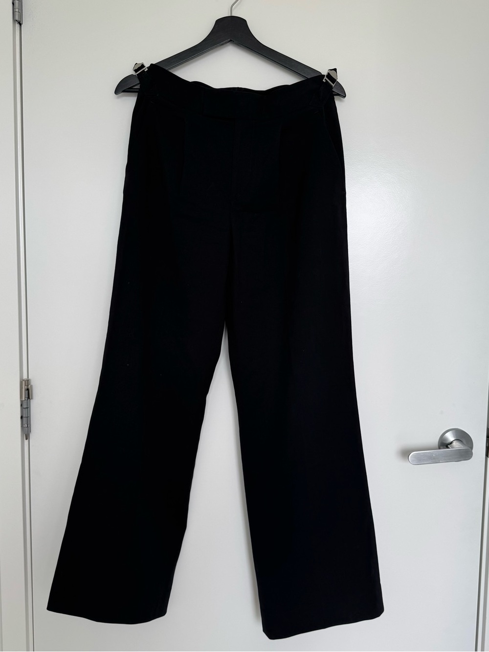 Everlane Black Wool Wide-Leg Trousers